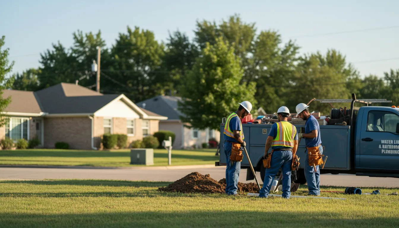 Residential water line and bathroom plumbing service in Sharpsburg, KY